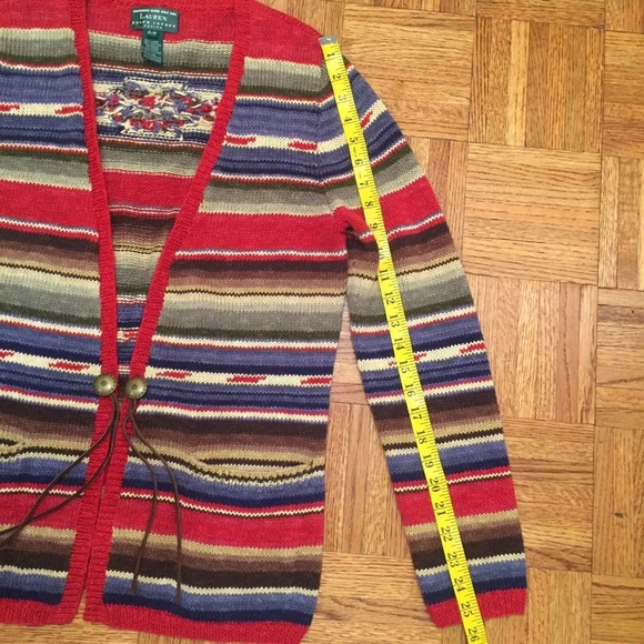 RALPH LAUREN  Navajo Southwest  Hand-Knit Cardigan - Picture 7 of 8
